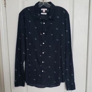 Joe Fresh Blue Casual Button Down Shirt